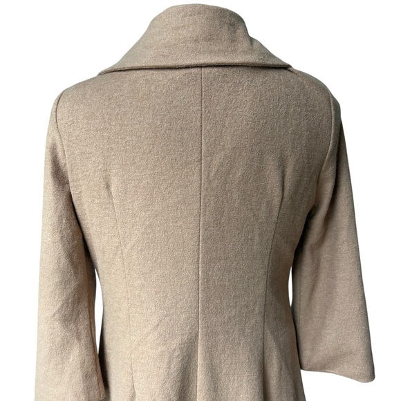 Vintage Radzoli Floral Appliqué Polyester/Wool Blend Wide Collar Coat, Sz L - Picture 9 of 15